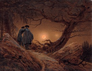 Caspar David Friedrich: Zwei Männer in Betrachtung des Mondes; Quelle