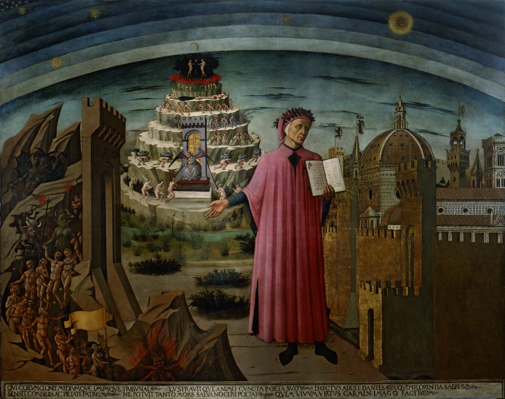 Domenico di Michelino (1465): Dante und die drei Reiche; Quelle